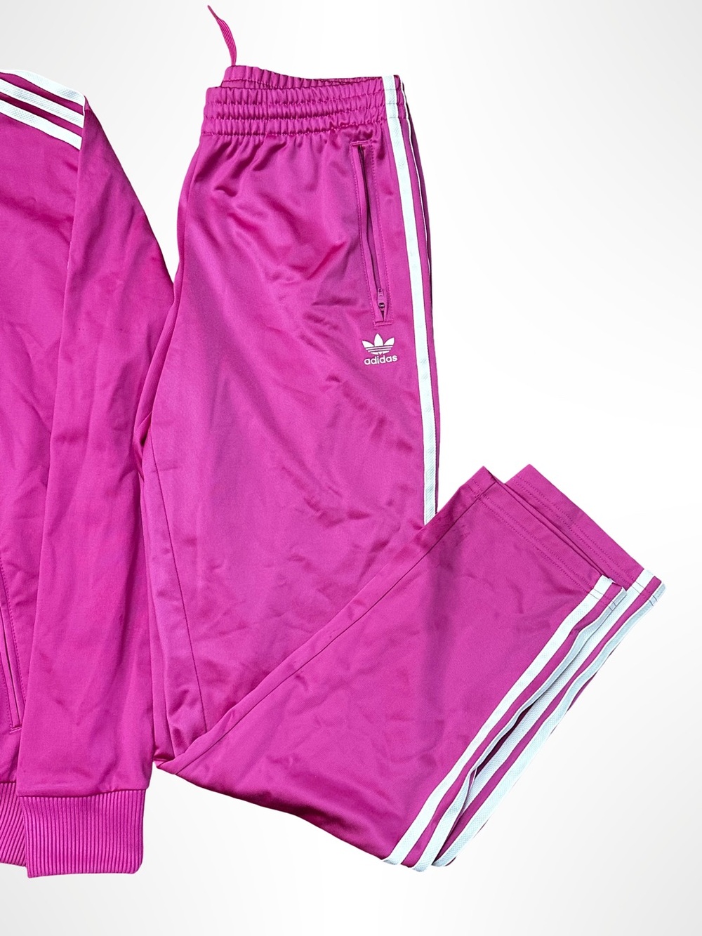 adidas  tack suit Hot Pink Three-Stripe Track Jacket & Pants - Picture 3 of 9